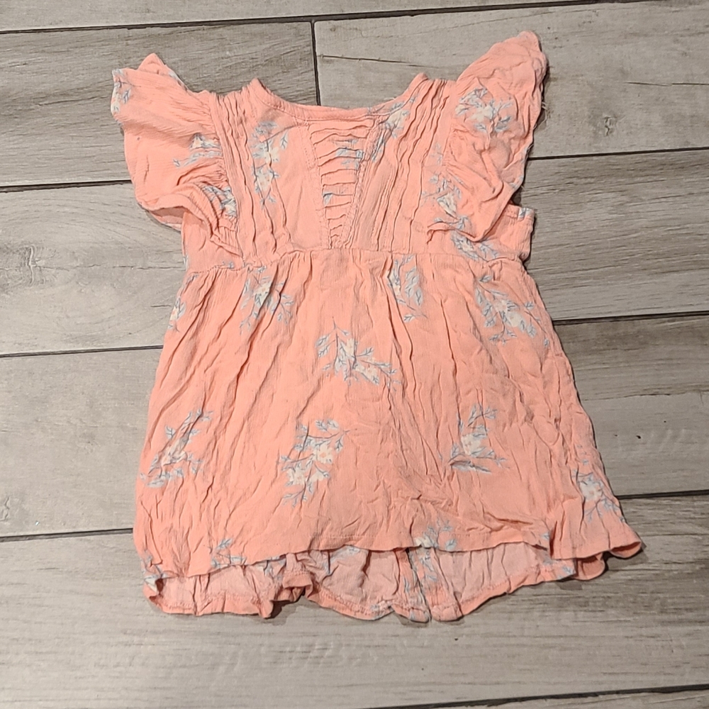 🍁jessica Simpson girls flowered button blouse🎠